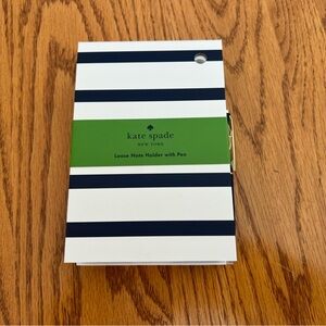 Kate Spade Breton Stripe Loose Note Holder with Pen